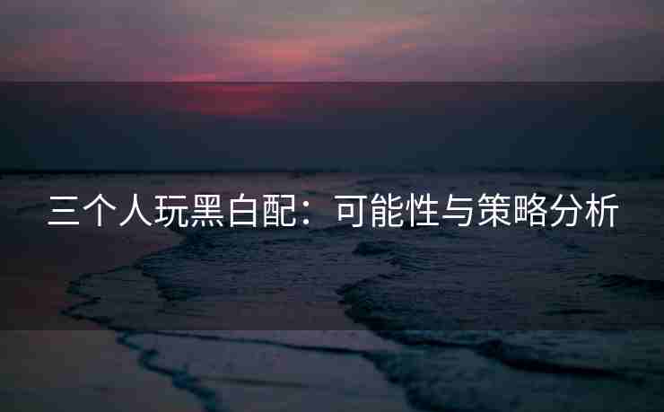 三个人玩黑白配：可能性与策略分析